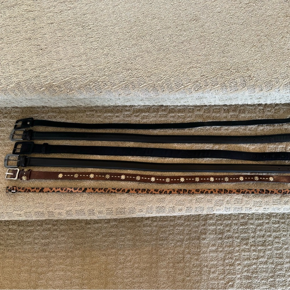 SIX Small Size Belts, Excellent Condition
